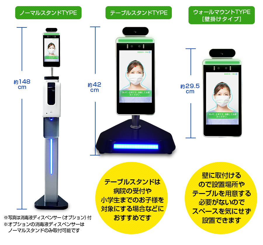 ノーマルスタンドとテーブルスタンド